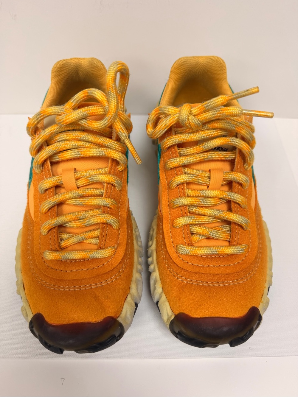 Nike yellow Suede Sneakers with Yellow Laces